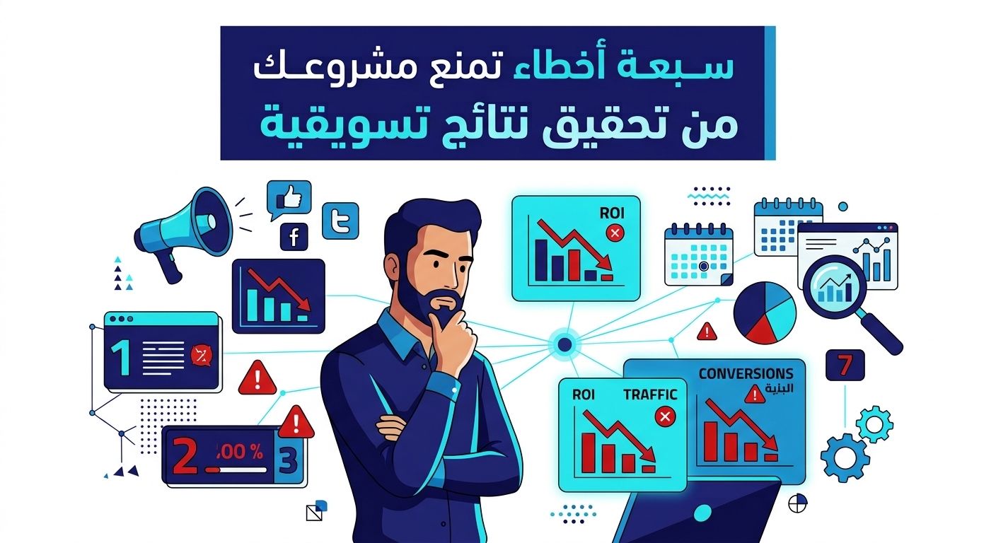أخطاء تمنع مشروعك من تحقيق نتائج تسويقية